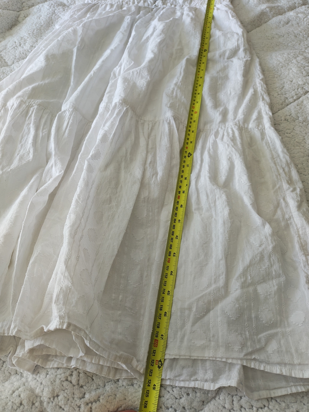 Anthropologie White V-Neck Button-Front Midi Dress with Flutter Sleeves As Is - Picture 12 of 15
